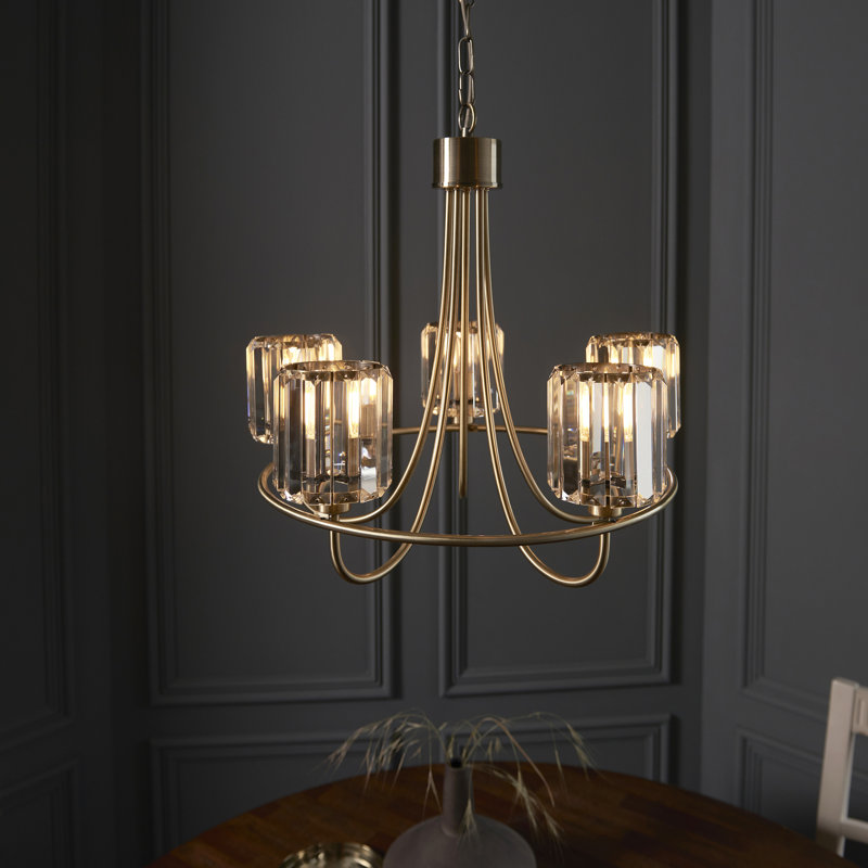 Ampelius 5 - Light Waggon Wheel Chandelier