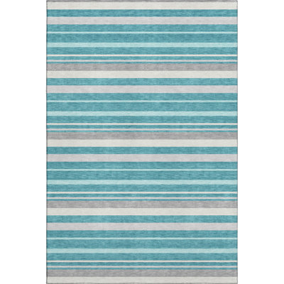 Premium Machine Washable Prisco Teal Rug
