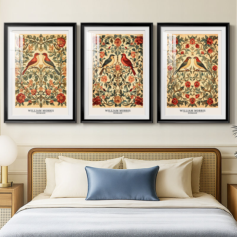 Ensemble de 3 pièces de la série CDXI de William Morris, Noir, H 21 po x l 30 po