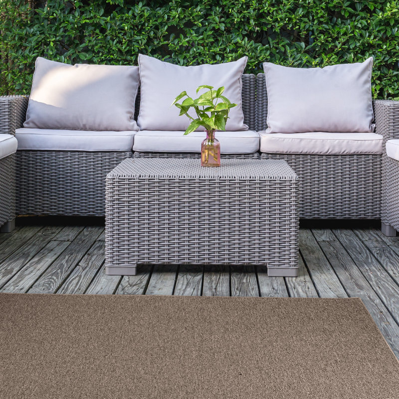 Amoriel Furnish my Place Modern Indoor/Outdoor Commercial Solid Color Rug - Pet and Kids Friendly Rug, Stain Resistant, Floor Carpet for Living Room & Hallway, Wedding - Brown