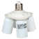 1-Piece 4 in 1 E27 Standard Light Socket Splitter