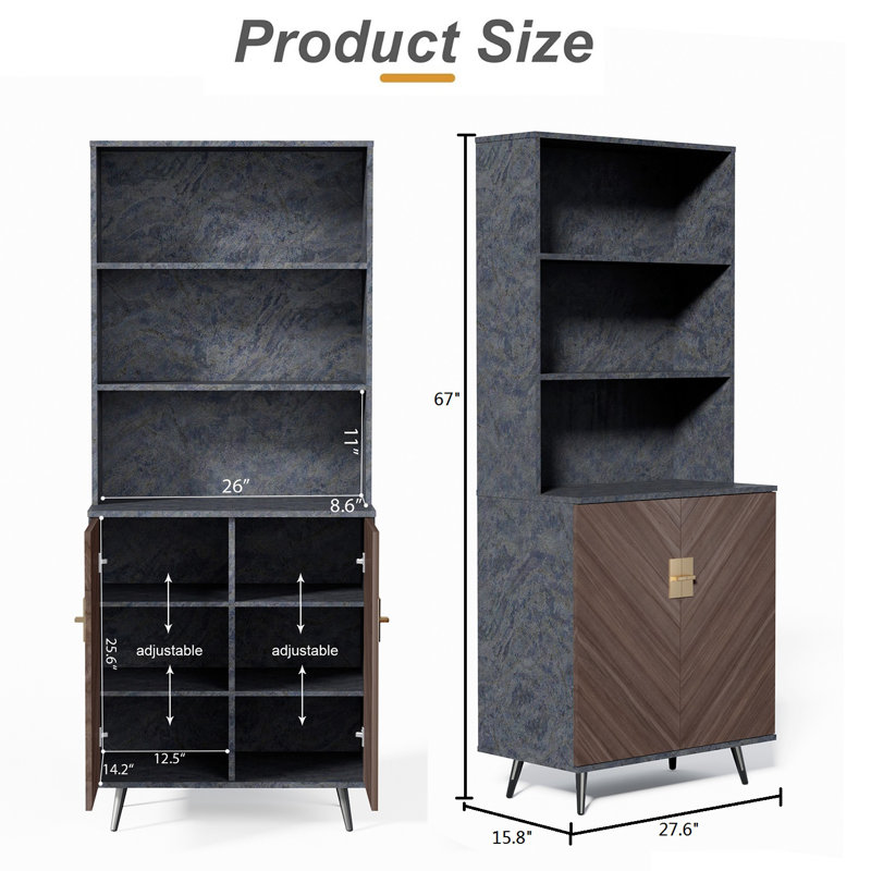 Armoire de bar avec portes et rangement rétro rétro