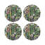 Sous-verres ronds en cuir noir Sabi Jungle-119015294