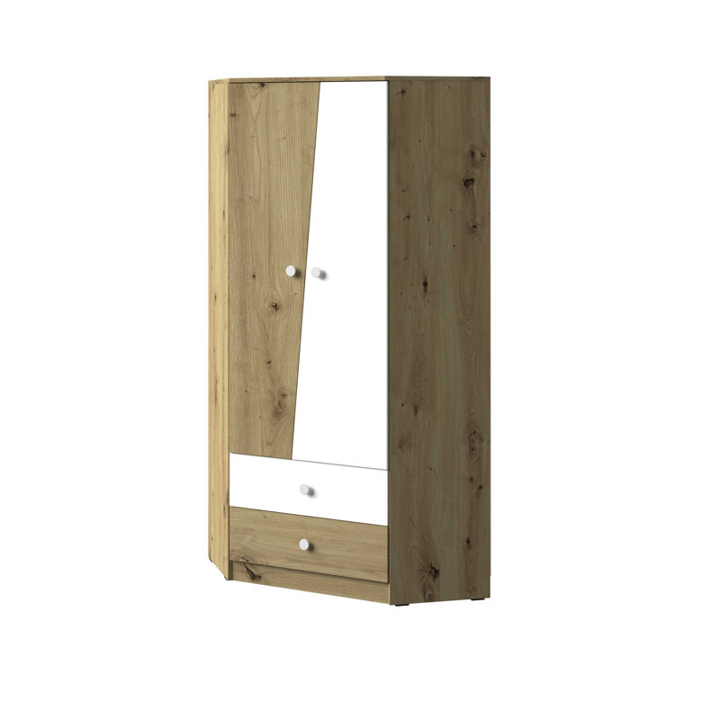 Nantes 2 Door Manufactured Wood Wardrobe, Matt White