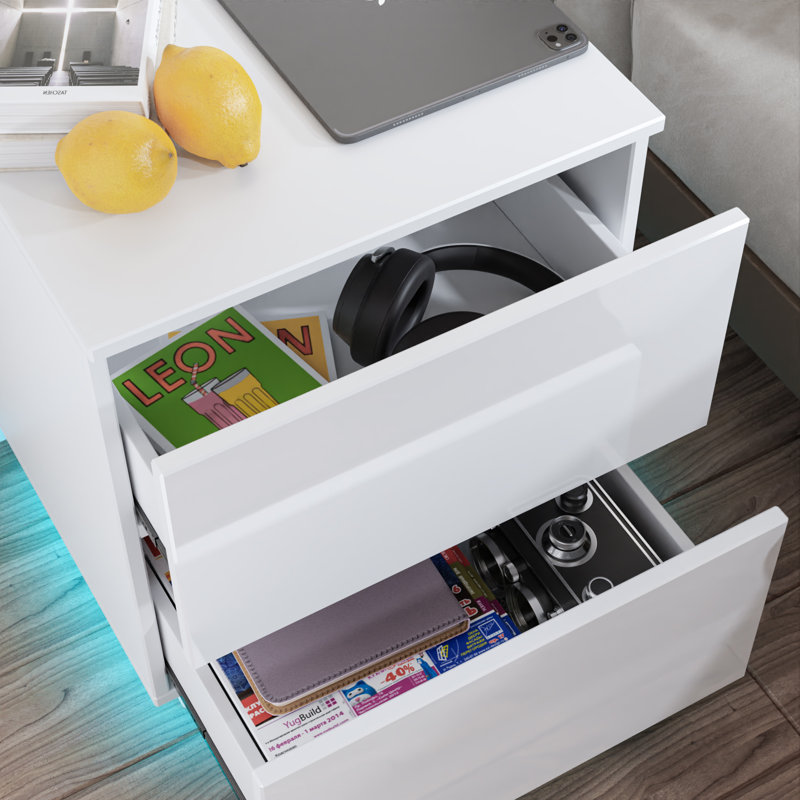 Table de chevet Westerleigh, Blanc