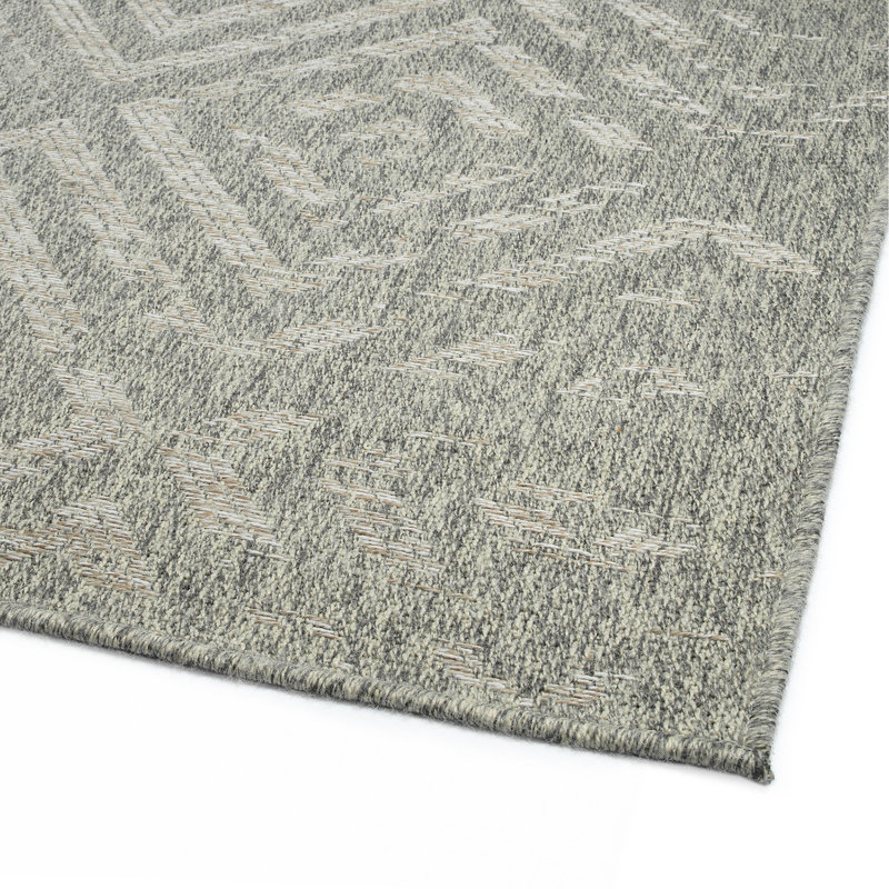 Tapis texturé moderne, transitionnel, géométrique, style Sud-Ouest, Tapis de couloir 2 pi x 6 pi