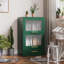 Armoire de rangement en métal durable avec portes en acrylique rabattables et 1 tiroir, idéale pour les espaces de vie organisés-1425309812-1425309819