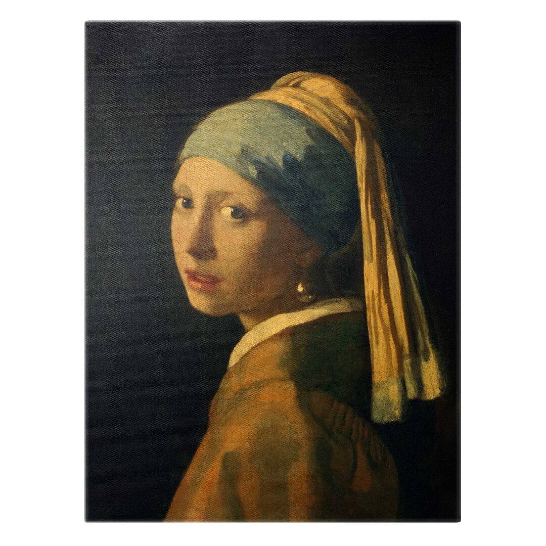 Leinwandbild Das Mädchen mit dem Perlenohrgehänge von Jan Vermeer Van Delft