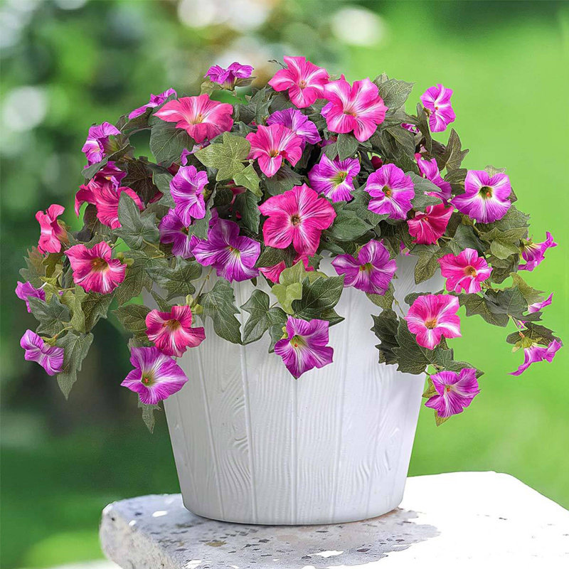 Faux fleurs artificielles kbndieu pour la décoration de patio extérieur, Rose