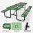96" Expanded Metal Rectangular Picnic Table Set, Green