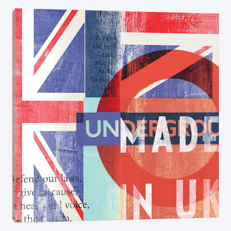 « uk », art textuel sur toile, Papier d'art encadré noir, Blanc, H 16 po x l 16 po x P 1 po