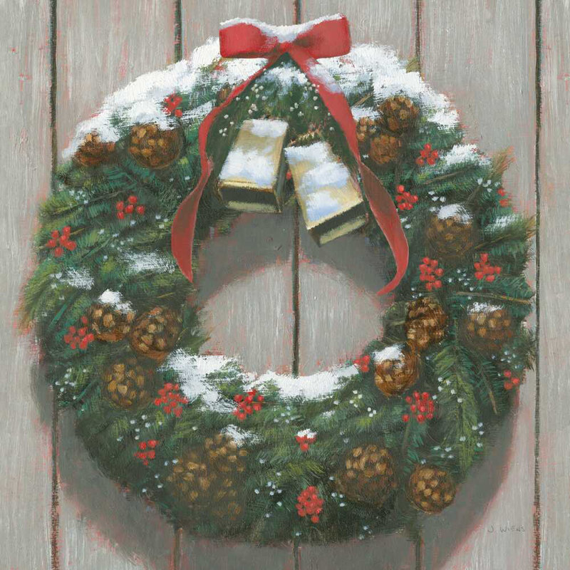 Couronne de Noël dans le cœur, H 12 po x l 12 po x P 1,25 po