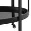 Chariot-bar ovale avec 2 tablettes