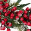 Couronne de Noël artificielle avec baies rouges givrées et feuillage - 18 pouces non éclairé