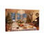 Christmas Christmas Dinner Table Scene With Trees And Piano Set of 3 Canvas Wall Art Prints-1023497856
