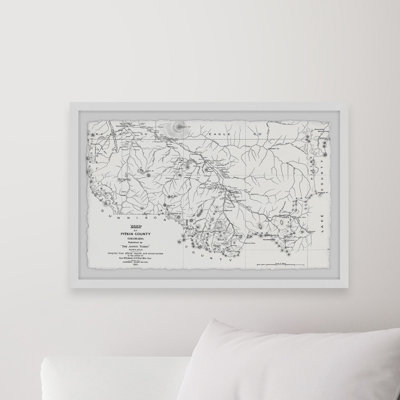 Carte du comté de Pitkin II - impression encadrée sur papier