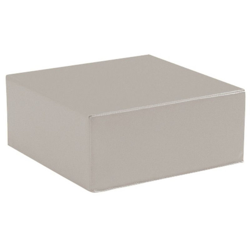 Square Pouffe Basic, 20" H x 20" W x 11" D, Light Gray