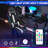 Massage Gaming Chair With RGB LED & Footrest-72081532