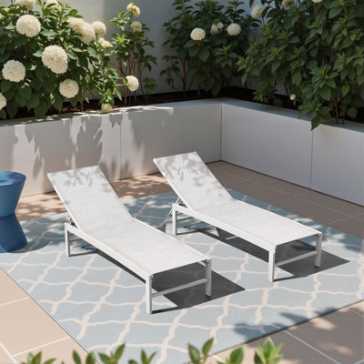 Marilea Outdoor Aluminium Reclining Chaise Lounge