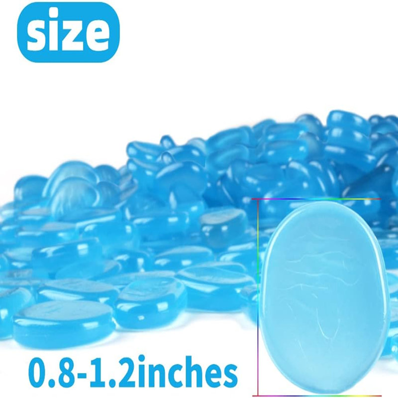 1000 pièces de galets lumineux bleus