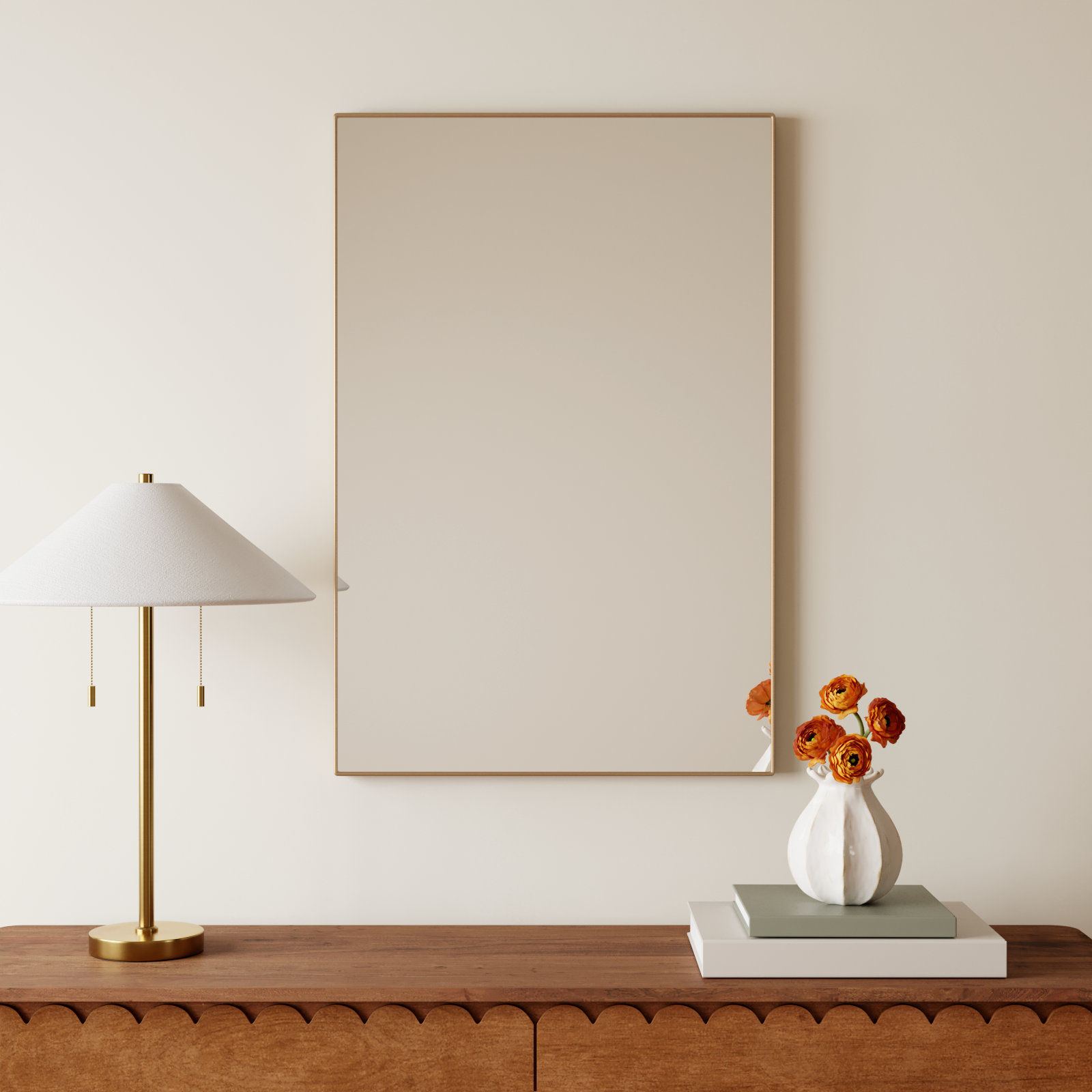 Eaton Flat Mirror, Gold