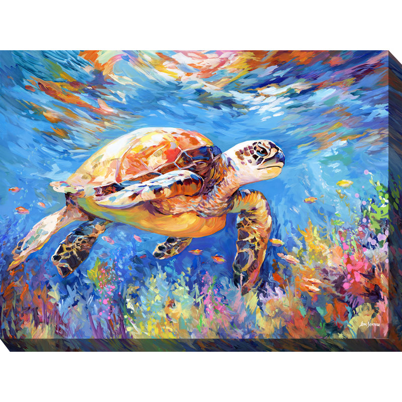 Art sur toile de tortue majestueuse