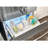 iDesign Crisp Divided Organizer Bin with Handles, 6" x 8" x 14", Clear/Matte White