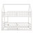 Twin Over Twin House Bunk Bed With Fence And Door-80935895