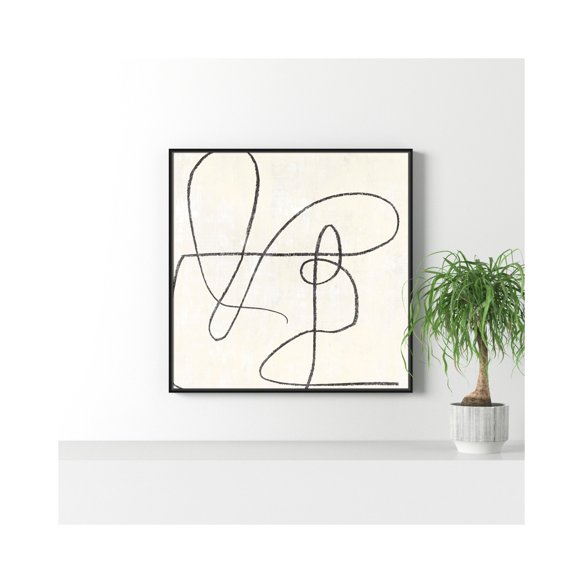 Juxtaposing, 37.5" H x 37.5" W, Black