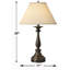 Lampe de table bronze avec sortie 29 "traditional Madison bronze