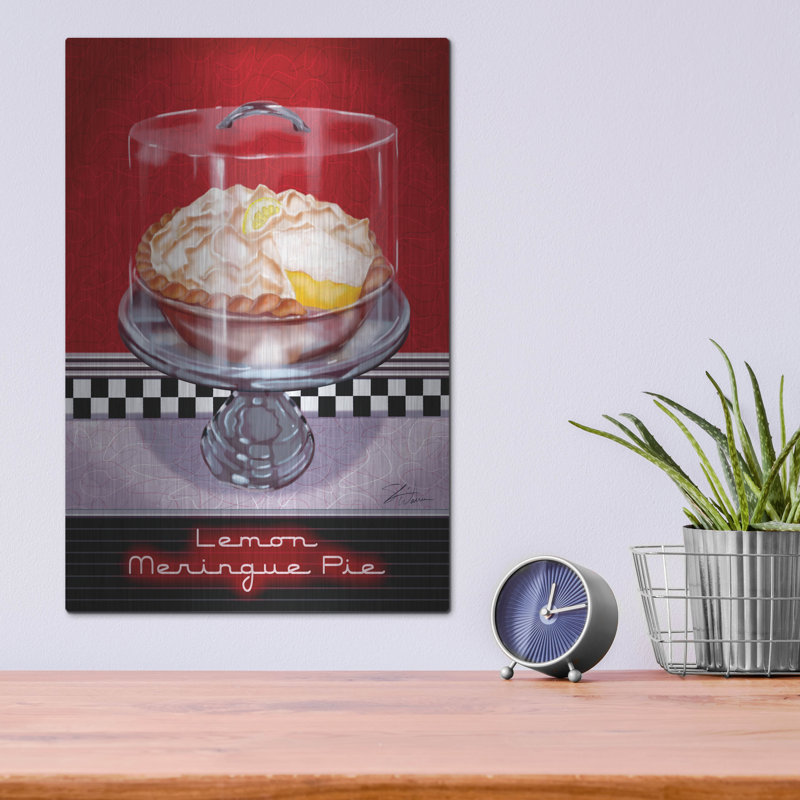 Art mural en métal Winston Porter «Lemon Meringue Pie» par Shari Warren, H 16 po x l 12 po