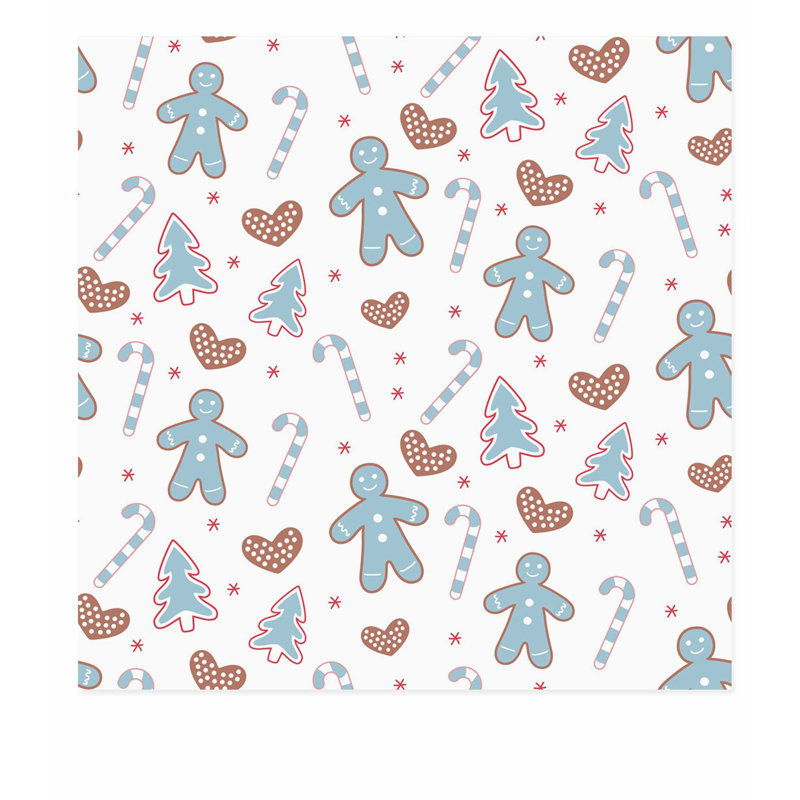 «Holiday Christmas Ginger Bread Man», impression d'art moderne sans cadre, H 14 po x l 14 po