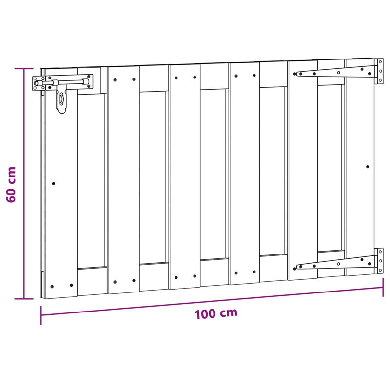 100 cm W Aluminium Gate Fencing, Brown