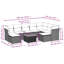  Ensemble de canapé de patio 10 pièces avec coussins en rotin de polyester noir