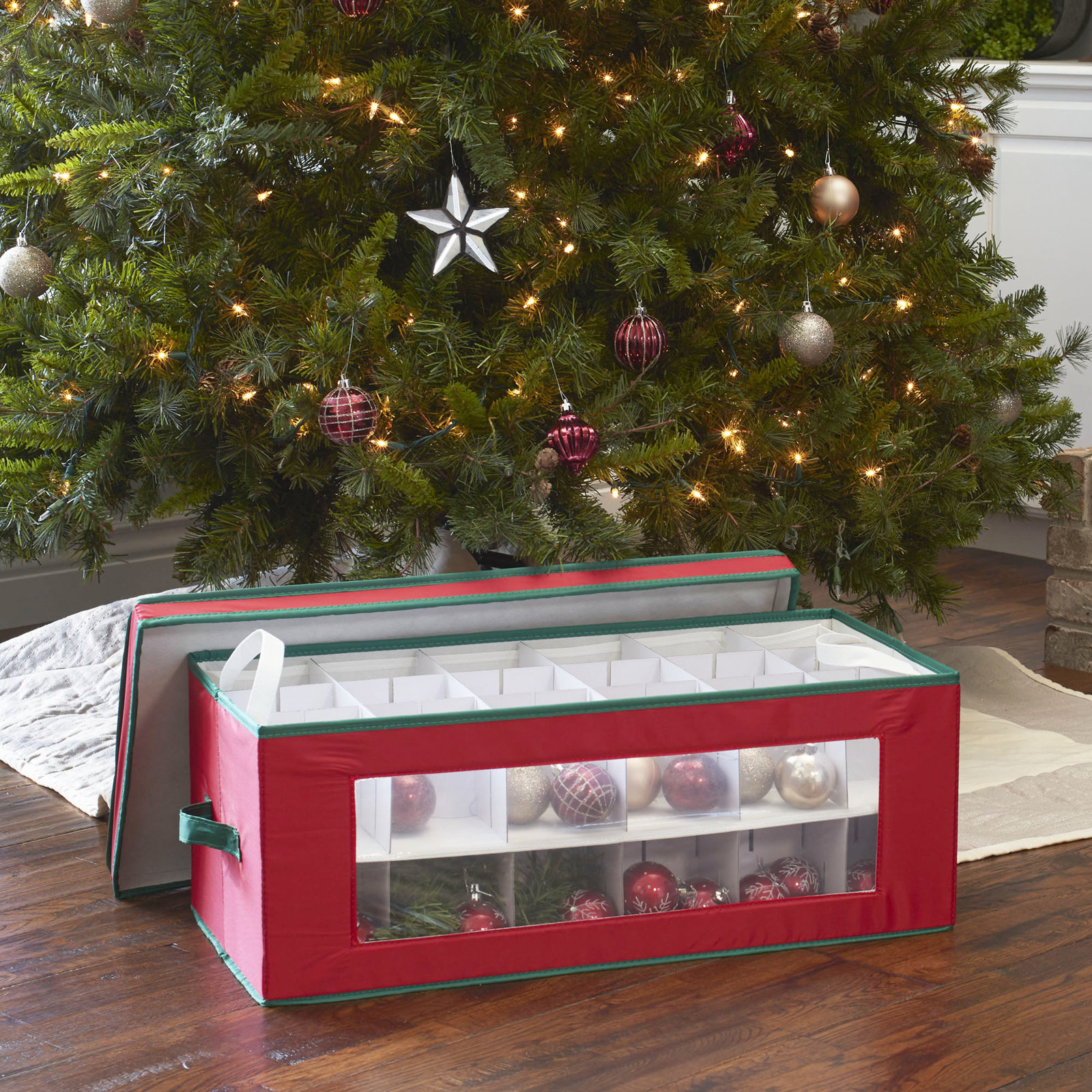 Maye 36 Piece Holiday Ornament Chest