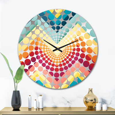 Popart Chromatic Chevrons - Striped  Wall Clock