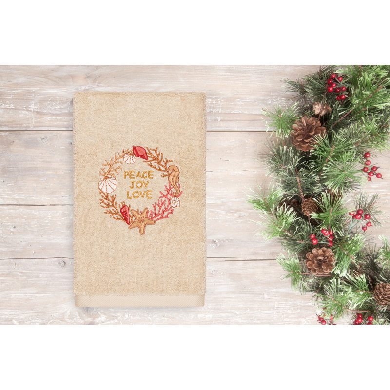 Christmas Midweight Hand Towel, Sand