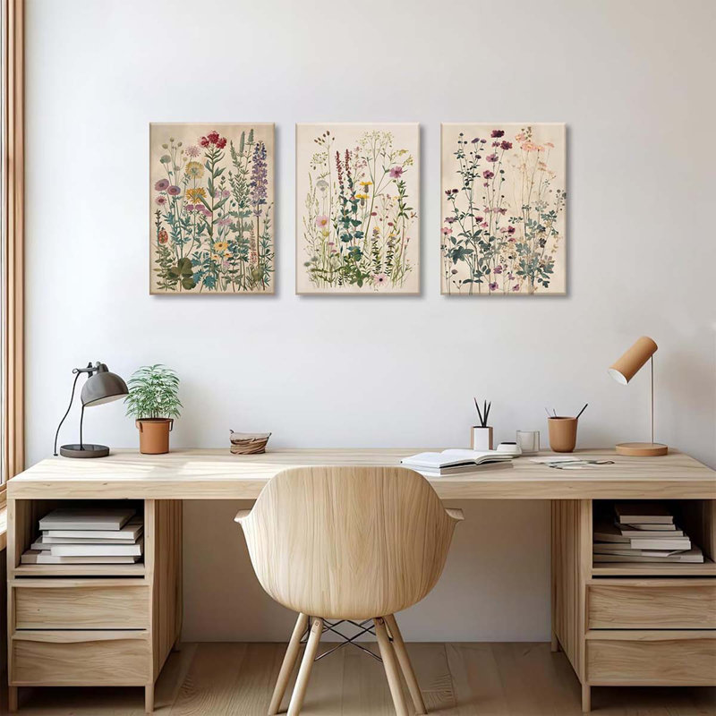 3 Piece Wrapped Canvas Print, 30 cm H x 40 cm W