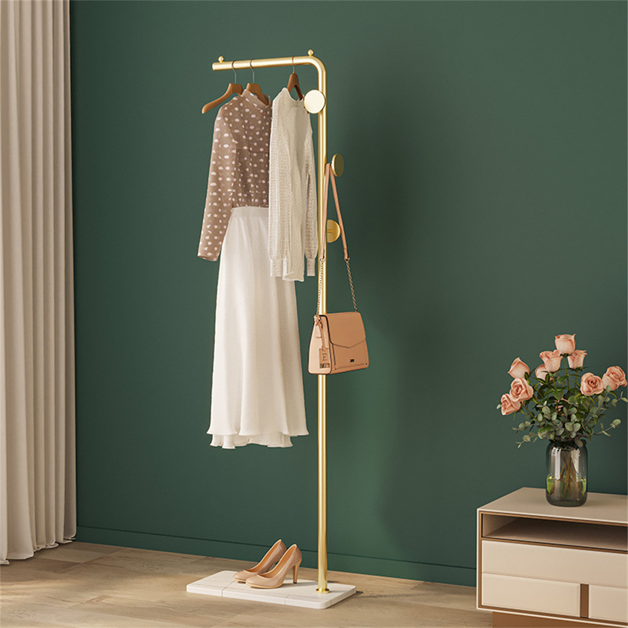 Rebrilliant Nelea 18'' Clothing Rack | Wayfair