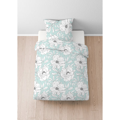 Traumhaft Schlafen - Castell-Markenbettwäsche Fe Cotton Floral Duvet Cover with Pillow Shams Included