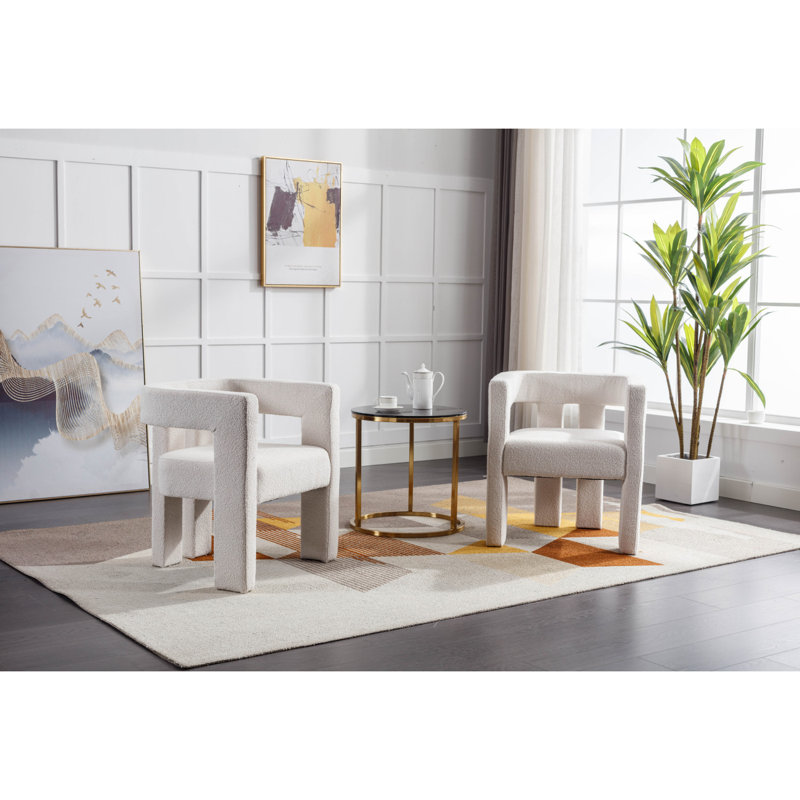 Chaise de salle à manger d'appoint / de salle à manger / chaises d'appoint de style contemporain rembourrées en tissu 2 pièces / ensemble