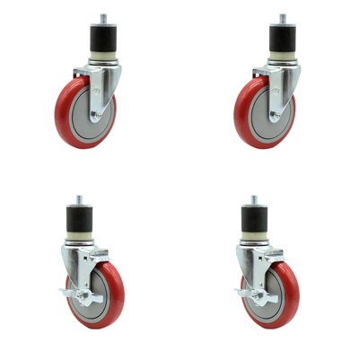 Ensemble de 4 roulettes extensibles 4 pièces