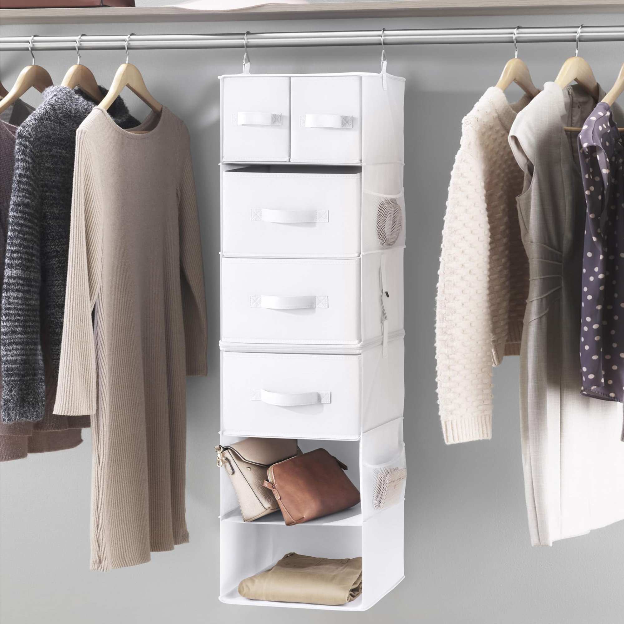 Hokku Designs Multi-Functional Hanging Organizer with Drawer Inserts- 5 ...