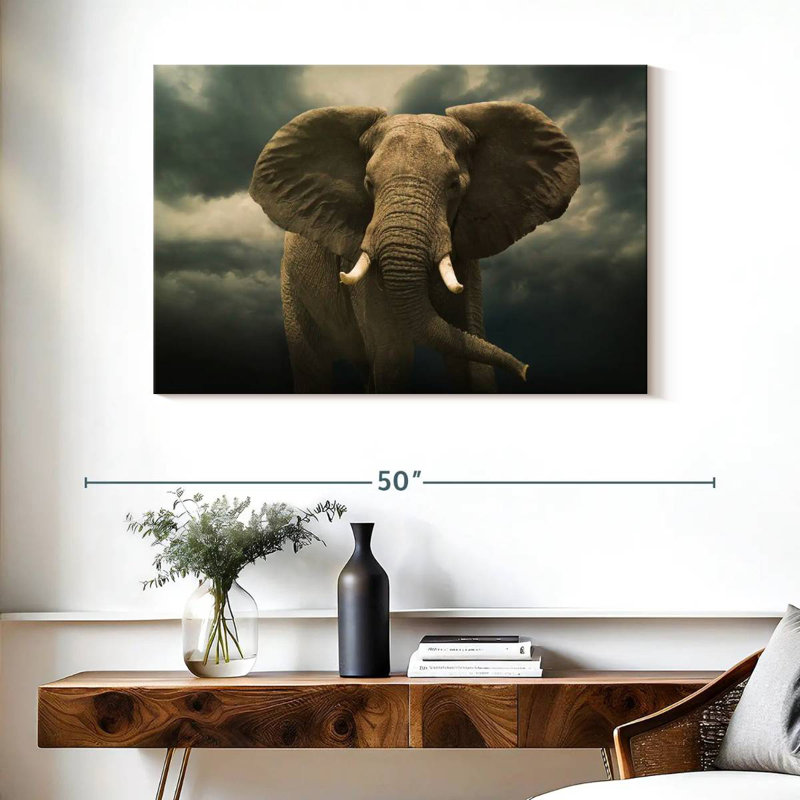 Éléphant mâle Brampt, H 26 po x l 39 po