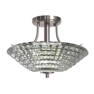 Plafonnier semi-encastré 13,5" à cuve unique 1-light Wendy