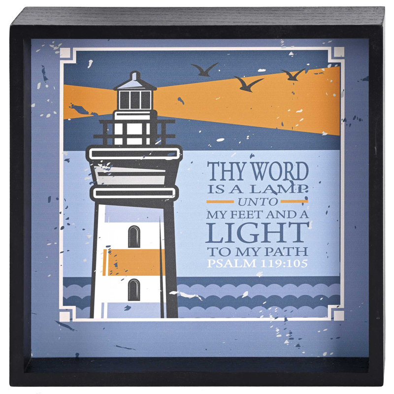 Tabletop 2 Sided Art Lighthouses
