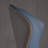 Katine Modern Dining Side Chair, Cipri Leather Upholstery, Carbon Steel Legs, Dark Blue and Gray,