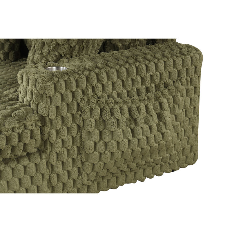 Chaise longue à 2 bras Wilkerson, Vert olive