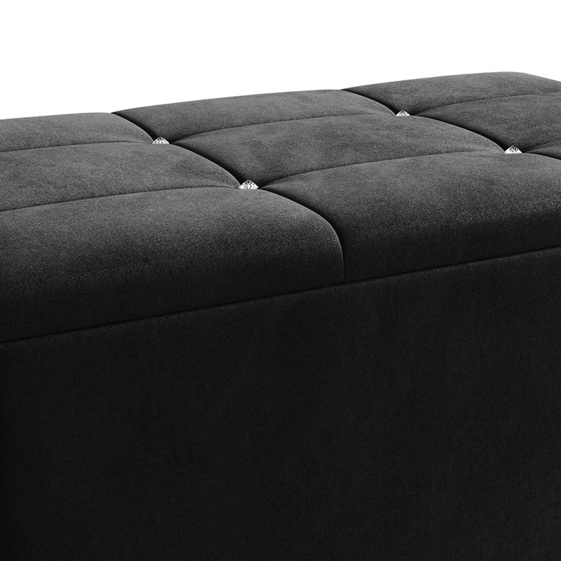 Ensemble de chambre à coucher 2 pièces Gatsby, Très grand, Noir