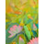 Acrylique étang coloré avec de belles fleurs de lotus sur toile par Sumita Maity - art mural sacré vibrant, décor zen joyeux aquatique